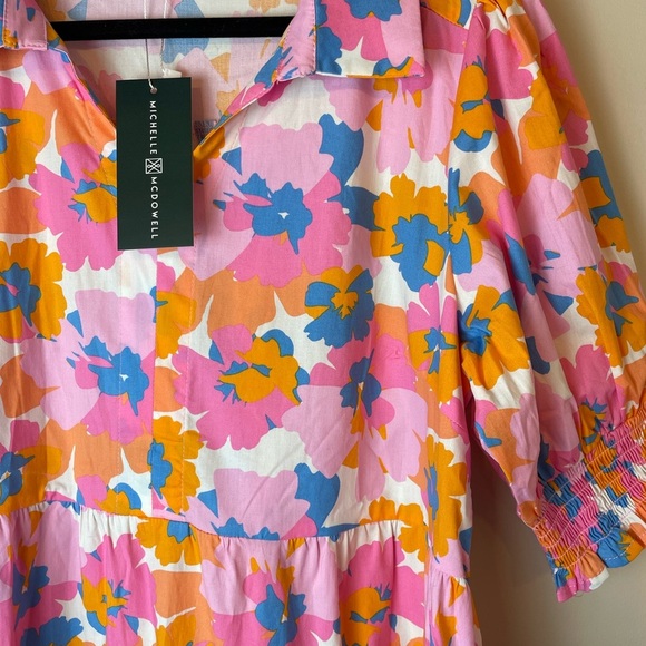 Michelle Mcdowell Molly Dress Primrose Multi Size Medium Tiered Collared - Picture 5 of 9